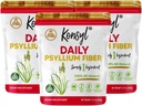 Konsyl Daily Psyllium Fibre, 3 Pack, 360g Sac Gusset, Sans gluten, Non OGM, Keto Friendly, Non aromatisé, facile à mélanger