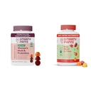 SmartyPants Gommies multivitamines organiques pour femmes et enfants Gommies multivitamines avec huile de poisson Omega 3, vitamine D3, méthylfolate, probiotiques et fibre, 120 Compte