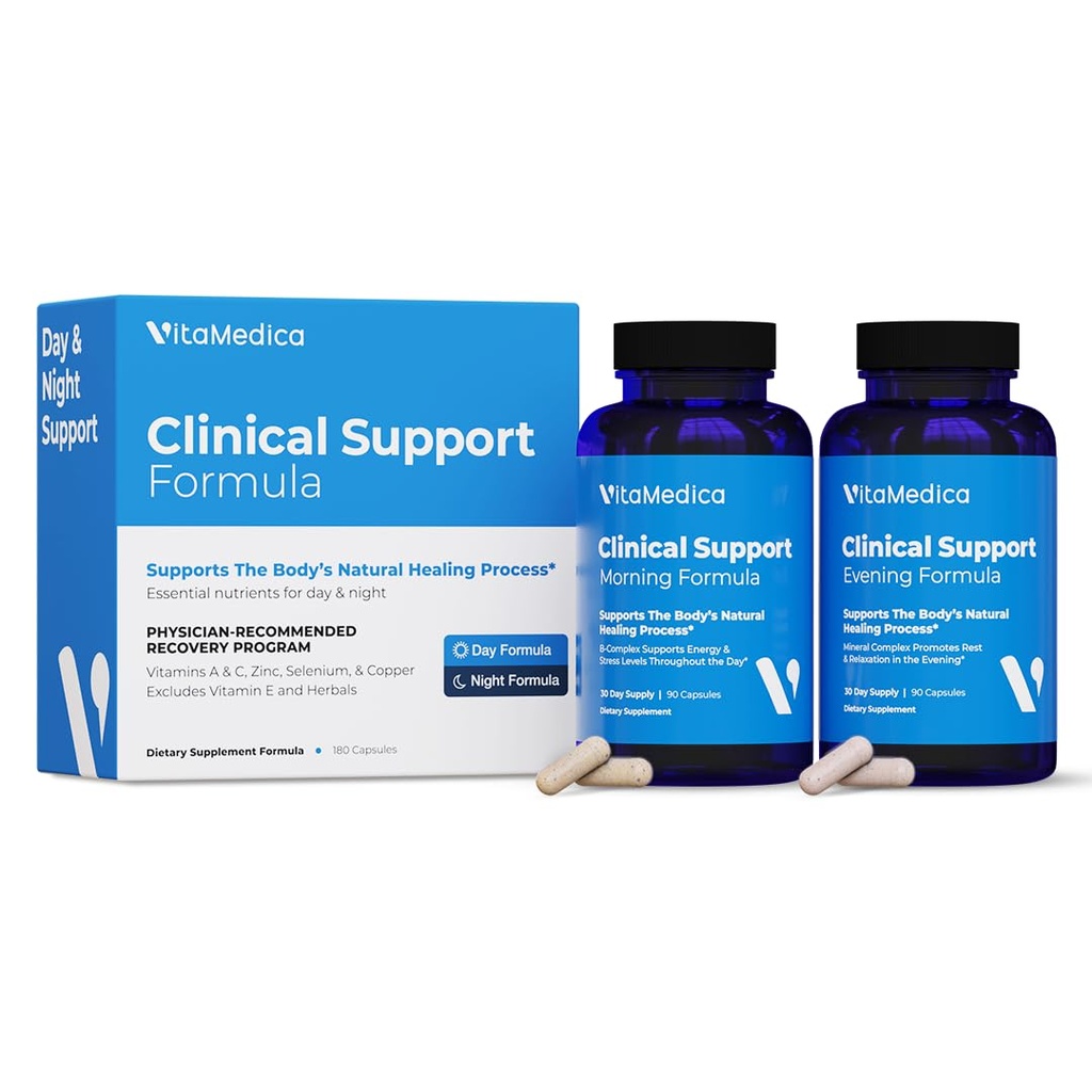 VitaMedica Clinical Support Formula - Supports Wound Healing & Bruising - Pre & Post-Op Surgery Essential & Injury Recovery Multivitamin Supplement
