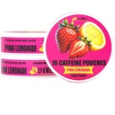 LyvWel 72mg Pouches d'énergie caféine (en anglais seulement) Focus Nootropic & Neuro Support (en anglais seulement) 3-Pack with 16 Pouches per Can (en anglais seulement) Solution d'énergie rapide sans tabac, sans nicotine (3 Pack, limonade rose)
