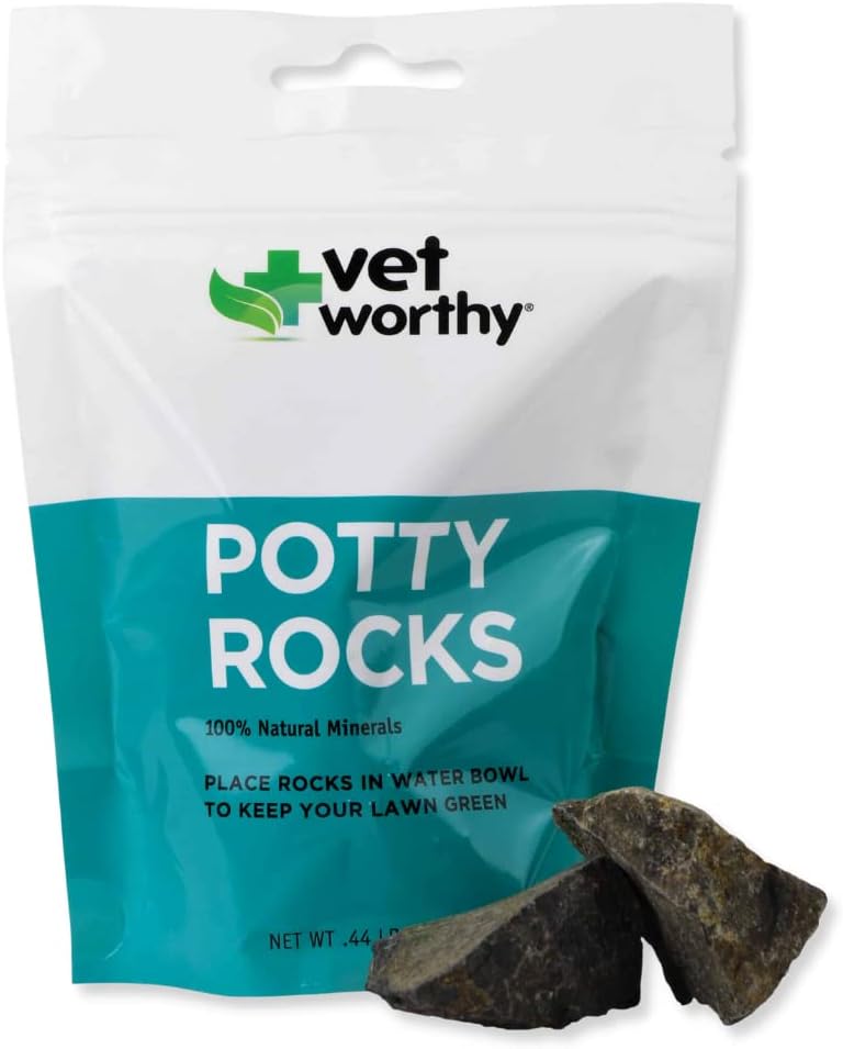 Vet Worthy Potty Rocks for Dogs - Paramagnétique Igneous Rocks - aide à filtrer les impuretés et à éliminer la pelouse d'urine - garde votre gazon vert - minéraux naturels - sûr pour tous les animaux - 200grams