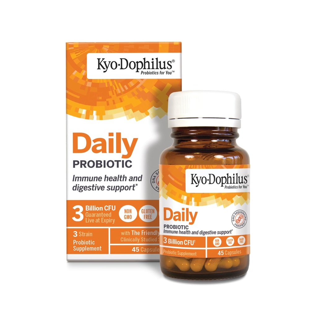 Kyolique Kyo-Dophilus Daily Probiotic, Imune Health & Digestive Support*, 45 Capsules