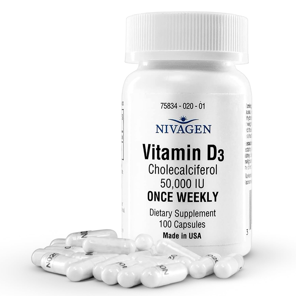 Nivagen Vitamine D3 50 000 UI (1250 mcg)