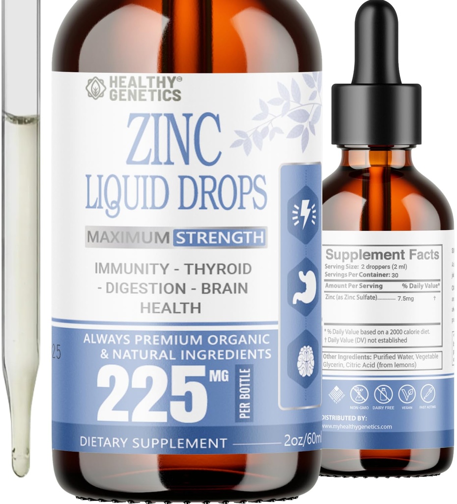 gouttes de zinc liquide pour les enfants, les hommes et les femmes