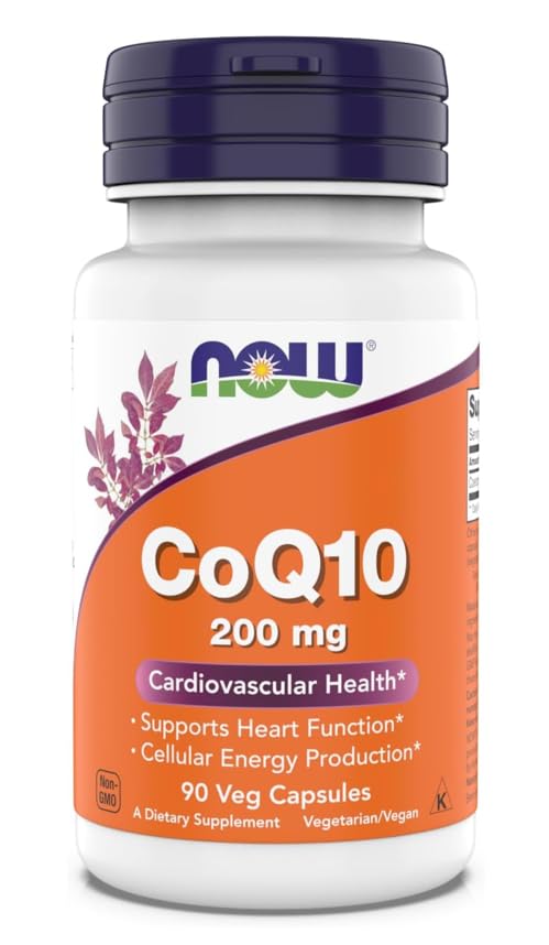 Maintenant Suppléments - CoQ10 (Coenzyme Q10) 200 mg, soutient la santé cardiovasculaire*, Kosher, Vegan 90 Capsules végétariennes