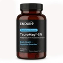 Endur TAUROMAG-SR Magnésium N-acétyltaurinate, supplément santé cérébrale, aide à promouvoir la fonction mémoire, sans gluten, 375mg (90 comprimés)