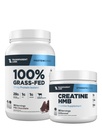 Transparent Labs Grass-Fed Whey Protein Isolate, Milk Chocolate, Creatine HMB, Unflavored - 30 Servings