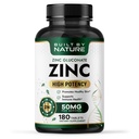 Construit par la nature Zinc 50 mg – Gluconate de zinc pour un support immunitaire et antioxydant hautement absorbant – favorise la peau, les yeux et la santé immunitaire – non-OGM, sans gluten – 180 comprimés