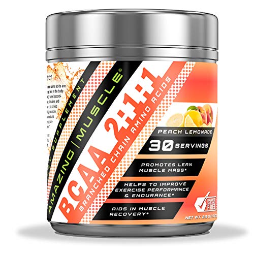 Amazing Muscle BCAA 2:1:1 Supplément à la chaîne ramifiée Amino Acides de 6000 Mg par portion