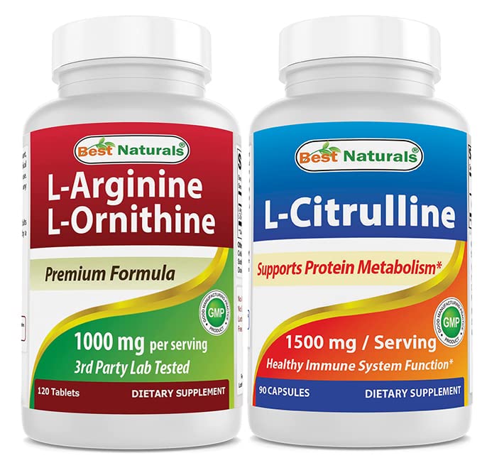 Meilleures naturelles L-Arginine L-Ornithine - 1000mg & L-Citrulline 1500mg