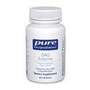 Encapsulations pures Enzyme DAO - Supplément de soutien à la digestion par ventilation d'histamine* - Soulagement du malaise digestif et de la sensibilité cutanée* - Supplément santé sans allergène - 60 gélules