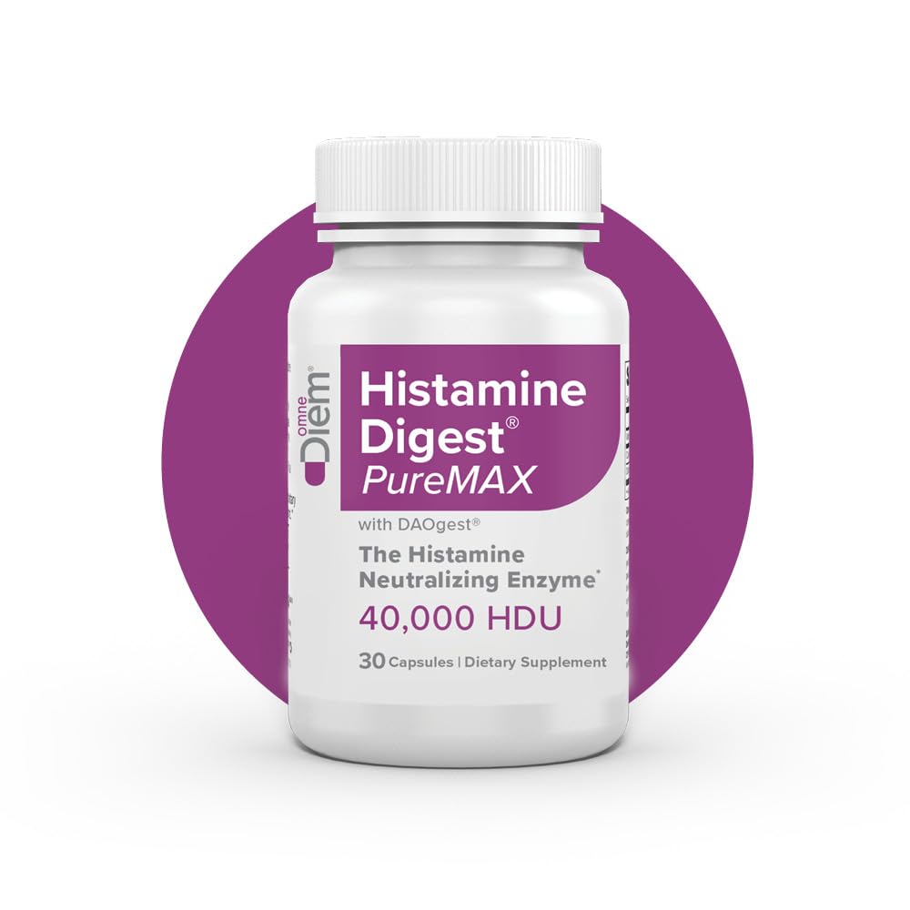 Omne Diem Histamine Digest PureMAX avec DAO - Supplément diamine-oxydase pour l'alimentation Intolérance liée à l'histamine (30 capsules)