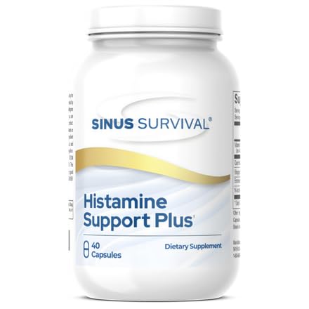 Histamine Support Plus Natural Histamine Blocker & Allergy Relief Supplément soutient Sinus Health, Immune Balance & Non-Drowsy Histamine Regulation - 40 Compte