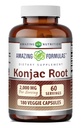 Formules étonnantes Supplément de racine Konjac $ 2000 Mg par service $ Capsules de légumes $ Non-GMO $ Sans gluten $ Fabriqué aux États-Unis (1 Pack $ 180)
