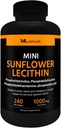 ML Naturals Mini Sunflower Lécithine 240 Softgels. Phosphatidylcholine, Phosphatidylinositol, Phosphatidylthanolamine, acide phosphatidique, certifié NSF et conforme aux GMPc