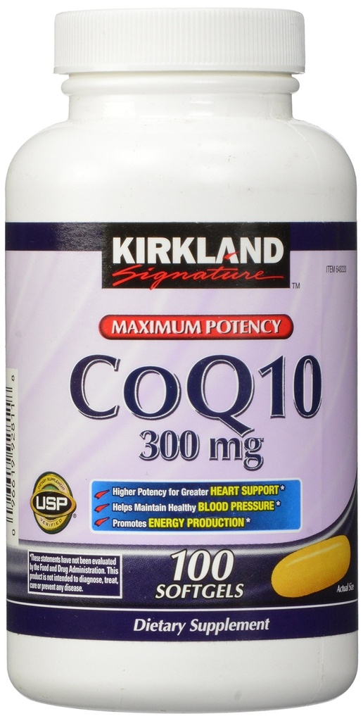 Kirkland Signature COQ10 100 Softgels, 300 mg, 6,4 Ounce