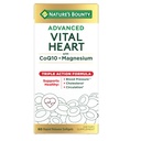 NatureS Bounty Cœur vital avancé avec CoQ10 + Magnésium, Antioxydant, Soutient la pression artérielle saine, Cholestérol, Circulation, Formule Triple Action, CoQ10, Supplément de magnésium, 60 Softgels
