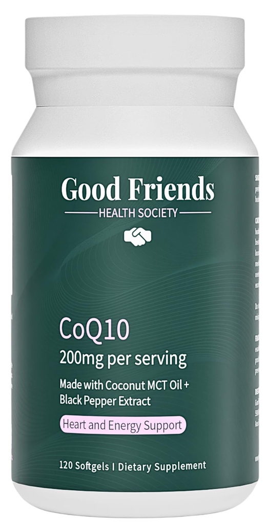 Ubiquinol CoQ10 200mg - Absorption élevée avec extrait de poivre noir et huile de noix de coco MCT - 120 Softgels, testés en laboratoire, pas d'huile de graines, non-OGM - Heart and Energy Support