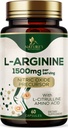 Supplément L-Arginine Extra Strength avec L-Citrulline - Muscle soutenant le précurseur naturel d'oxyde nitrique - Heart Health Support - Amino Acid Energy Blend pour les hommes, États-Unis en bouteille - 60 capsules