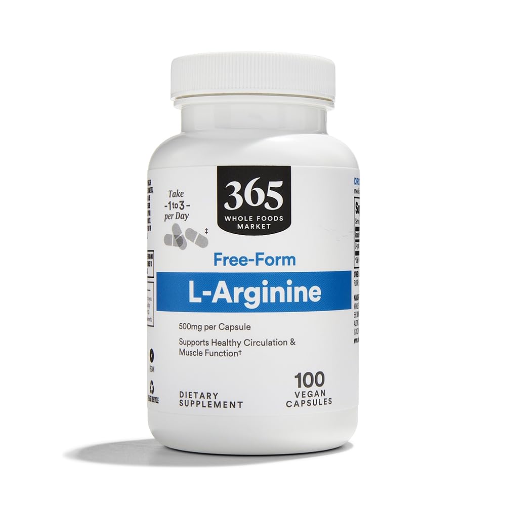 365 par Marché des aliments entiers, L Arginine 500Mg 100 Veggie Caps