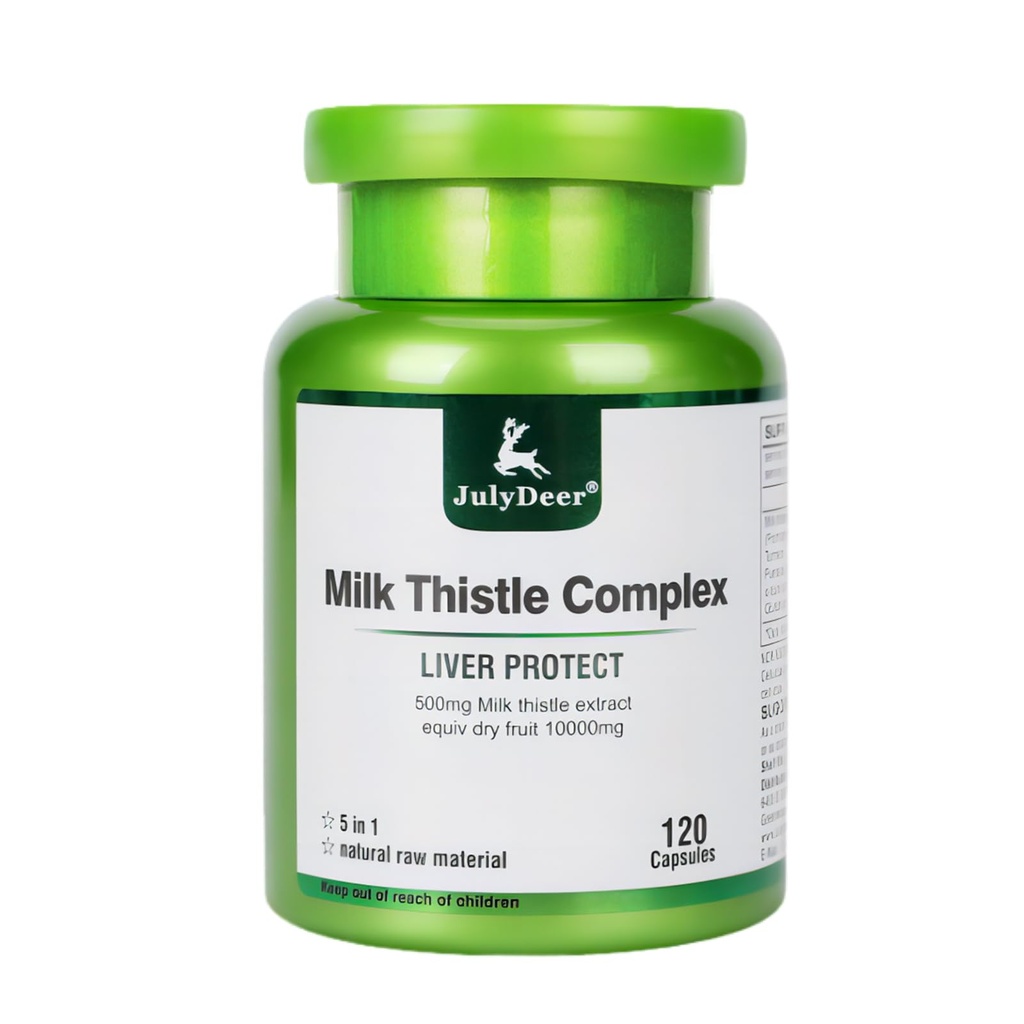 Thistle de lait 500 mg Silymarin Marianum soutien du foie, antioxydant soutien, détox, capsules de protection du foie pour rester debout tard, boire et la gueule de bois, peau puante
