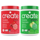 Creatine Monohydrate Gommies - Sour Power Duo - Sour Apple & Sour Cherry - Creatine Gommies pour Femmes & Hommes, Certifié NSF, Testé 3ème Partie, Formule Anti-Melting, 180 Compte (2-Pack)