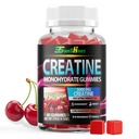 Gommies monohydratées de créatine 5g (5000mg), de la créatine sans sucre, de l'énergie de pré-entraînement, du vég, non-OGM, pour les hommes et les femmes - 90 Comte Cherry Flavor
