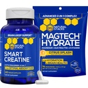 STACKS NATURELS Creatine Monohydrate & Magtech Hydrate Bundle - 2500mg Creatine + 200mg Magnésium élémentaire par portion - Soutient l'hydratation, la santé cérébrale et l'endurance - 44 Total des portions