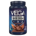 Vega Protéines + Créatine - 30g Protéines végétales, Chocolat, 20 portions, 3g Créatine, 5g BCAAs, Vegan, Keto, Sans gluten, Sans lait, Faible Carbure, pour la croissance et la réparation musculaires, Mélange de boissons, 36oz