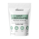 Poudre de protéines de chocolat à la menthe (en poudre) 15 portions 24g Whey Nouvelle-Zélande alimentée par l'herbe + 4 autres sources de protéines (en poudre) Aucun sucre ajouté (en sucre) naturellement sucré (en poudre) Aucun mélange sans caséine