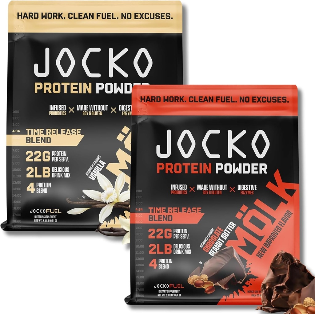 Beurre d'arachide au chocolat (2 lb) + Vanille (2 lb) - Soutient la récupération et la croissance musculaire