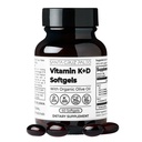 Santa Cruz Paleo Vitamine K2 + D3 Softgels, supplément quotidien avec l'huile d'olive biologique, comprend la vitamine K1 et deux formes de K2, soutient la santé du coeur et des os, sans gluten, sans sucre, Paleo, Keto, 60 comte