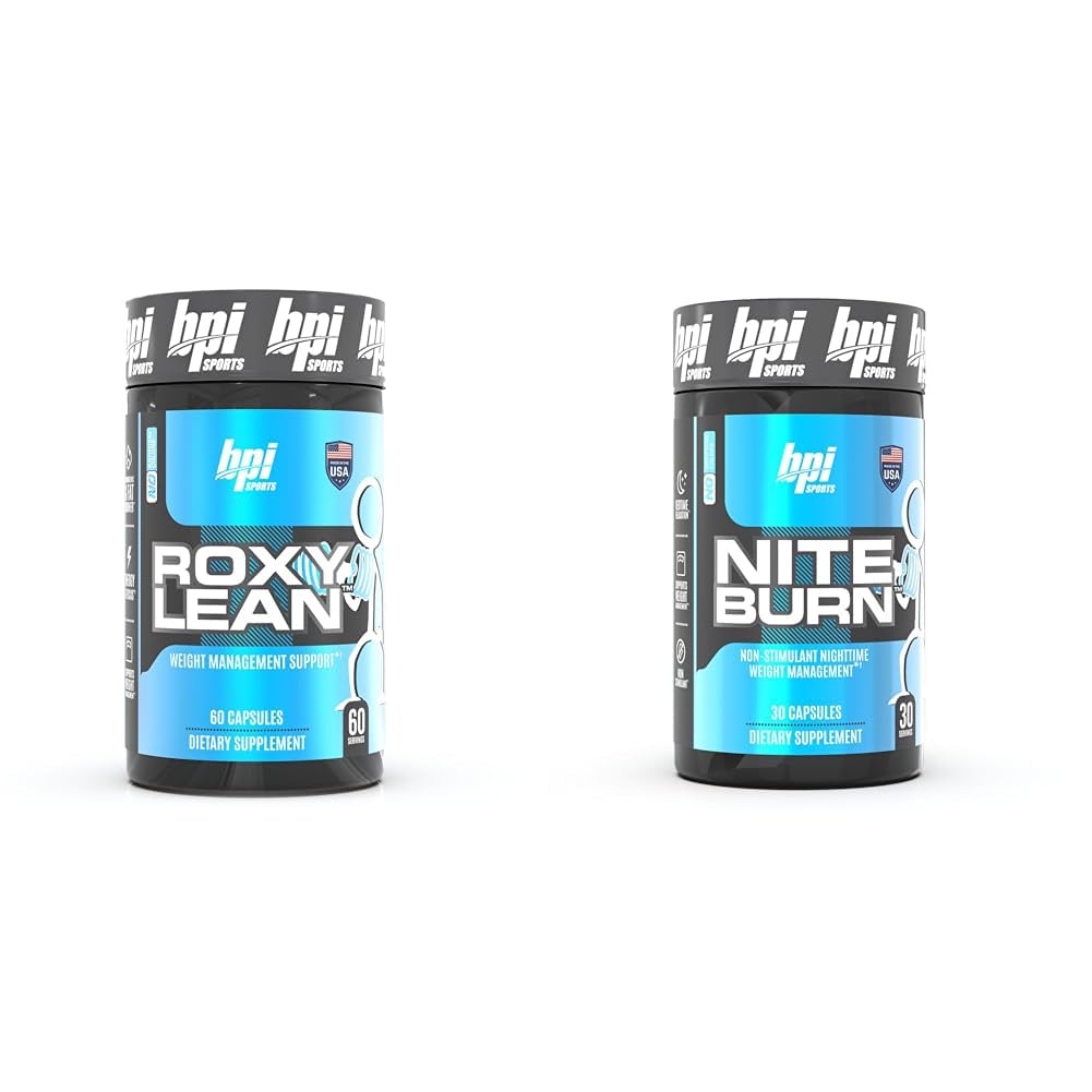 BPI Sports RoxyLean Extreme Fat Burner & Nite Burn Nighttime Fat Burner & Sleep Support, 60Count & 30 Servants