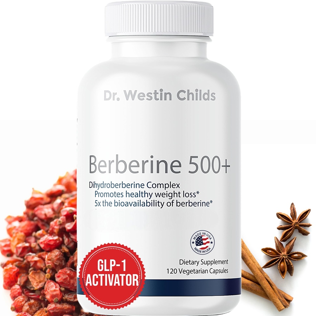 Dr. Westin Childs Supplément dihydroberbérine 200 mg pour les femmes et les hommes, soins cardiovasculaires, Gut, Thyroïde, & Immune Support avec acide alpha lipoïque - Peut être 5X plus efficace que la Berberine HCL.