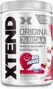 Xtend Original BCAA Poudre Airheads Candy Flavor, 7g BCAA et 2,5g L-Glutamine, sans sucre après l'entraînement Muscle Recovery boisson avec acides aminés pour les hommes et les femmes, 30 portions