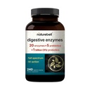 NatureBell Enzymes digestifs - 240 Capsules - Supplément Gut & Digestion santé* - avec 20 Enzymes, 5 Prébiotiques et 10-Strand Probiotic Blend