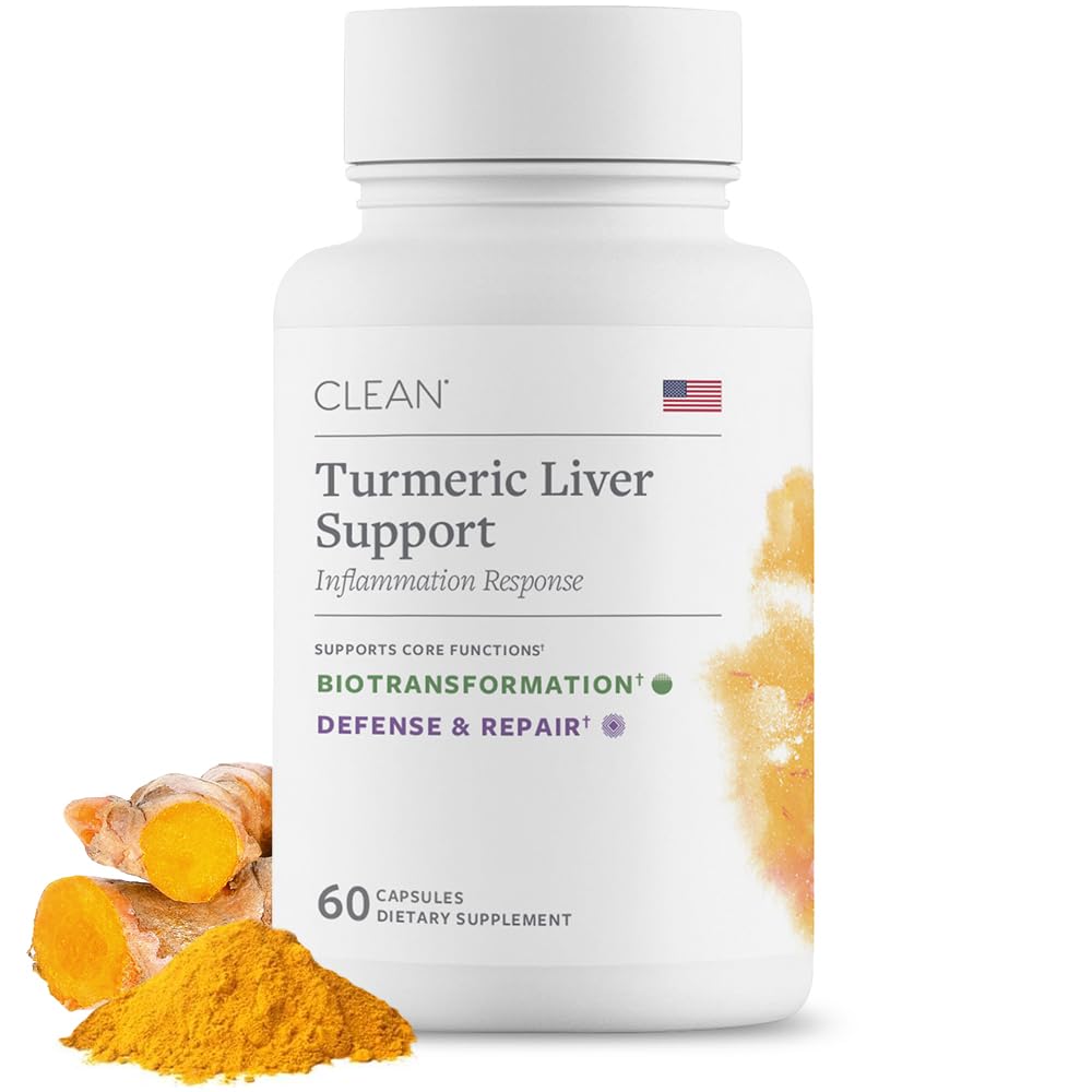 Supplément de soutien du foie pour la santé du foie et la désintoxication, Thistle de lait, supplément curcuma avec protection antioxydante, capsules végétariennes, sans OGM, sans gluten et sans soja - 60 Compte