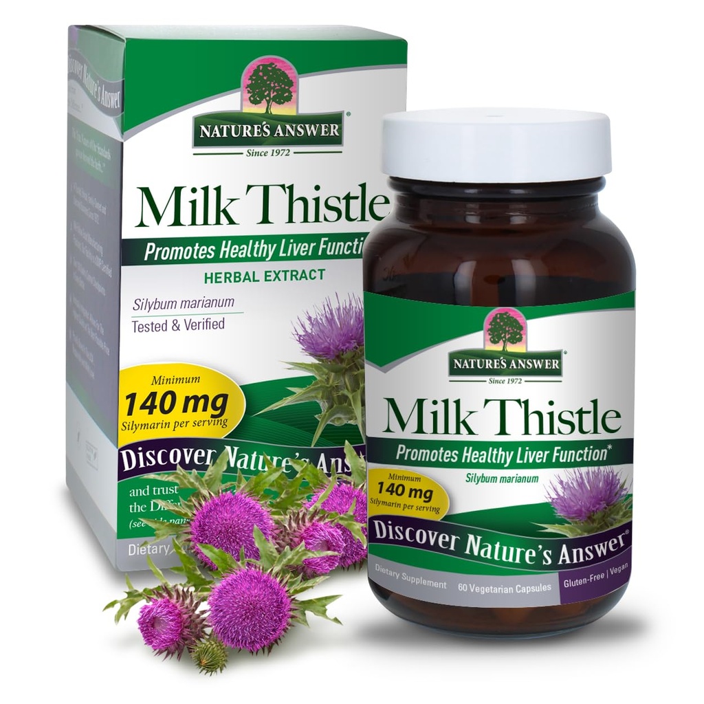 La réponse de la nature Thistle de lait, 60 capsules végétariennes