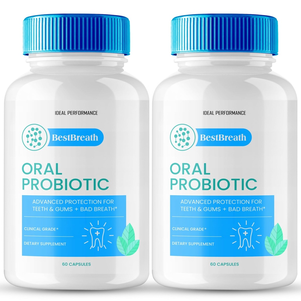 Meilleures Capsules Probiotiques Orale Respiration, Meilleurs Probiotiques Avancés Respiration pour Gommes et Dents En Santé, MeilleurBreath All Natural Advanced Probiotic Supplément Pills, MeilleurBreath Probiotic Reviews (120 Capsules)