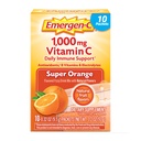 Emergen-C 1000mg Vitamin C Powder for Daily Immune Support Caffeine Free Vitamin C Supplements with Zinc and Manganese, B Vitamins and Electrolytes, Super Orange Flavor - 10 Count