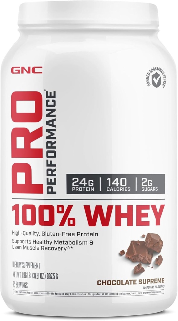 GNC Pro Performance 100% Whey - Chocolat Supreme (25 portions)