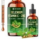 7en1 Sélénium gouttes liquides avec Sélénium, Vitamine C, Zinc, Iodine, L-Tyrosine, Ashwagandha et curcuma pour Immune & Energy Support - 1 FL Oz - 60 jours d'approvisionnement