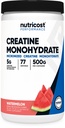 Poudre monohydratée de créatine Nutricost (Watermelon, 500 grammes) - Supplément de créatine micronisé - végétalien, sans OGM, sans gluten