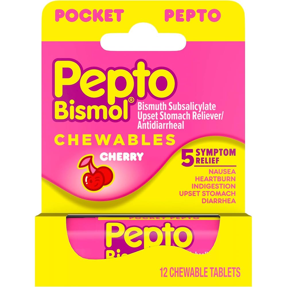 Pepto Go Chrry Chew 12 Taille 12ct Pepto Go Cherry Chewable 12ct