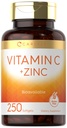 Carlyle Vitamine C avec du zinc 250 Softgels Biodisponibles Acide ascorbique