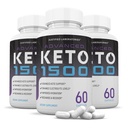 (3 Pack) Avancé Keto 1500 Keto Pills 1275MG nouvelle et améliorée formule contient vinaigre de cidre de pomme extra vierge huile d'olive poudre verte thé feuille 180 Capsules