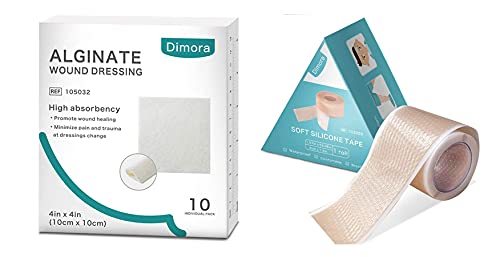 Dimora Calcium Alginate Wound Dressing & Soft Waterproof Silicone Tape avec Easy Tear Design