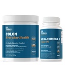 Dr Tobias Colon Everyday Health & Vegan Omega 3 Huile d'algues - Bien-être digestif et soutien sanitaire quotidien avec Psyllium Husk et DHA EPA Omega 3s, végétalien, non-OGM