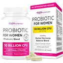 Probiotiques pour les femmes : 50 milliards d'UCF pour l'équilibre vaginal, le pH et le soutien de la santé digestive. Probiotiques pour les femmes avec prébiotiques et mélange d'équilibre hormonal.