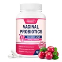 ZEBORA Probiotiques vaginaux pour les femmes 100 milliards d'UFC, probiotique pour la santé digestive et le pH vaginal équilibre et santé urinaire, avec canneberge biologique et prébiotiques, 90 capsules de légumes